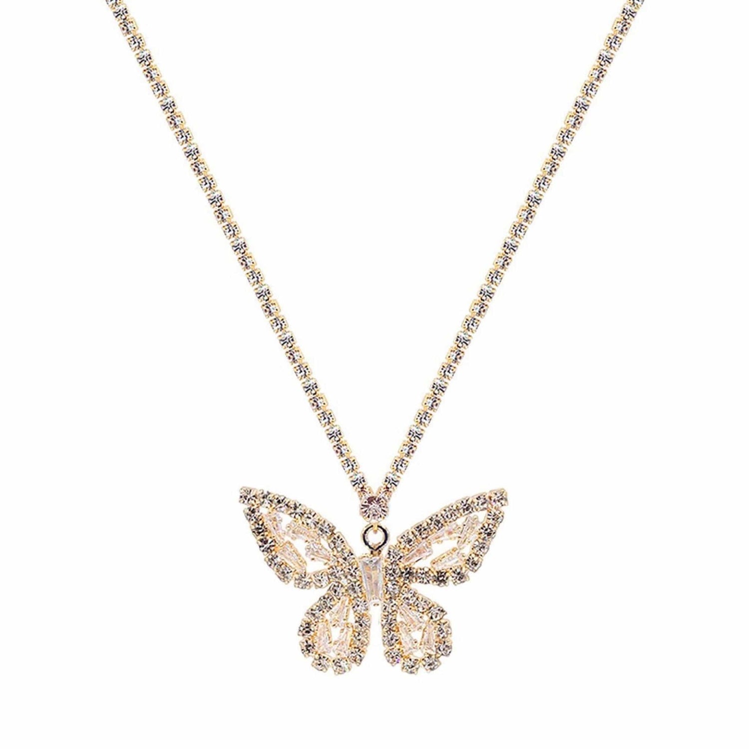 Butterfly Necklace | Cubic Zirconia | Lead &amp; Nickel Complaint