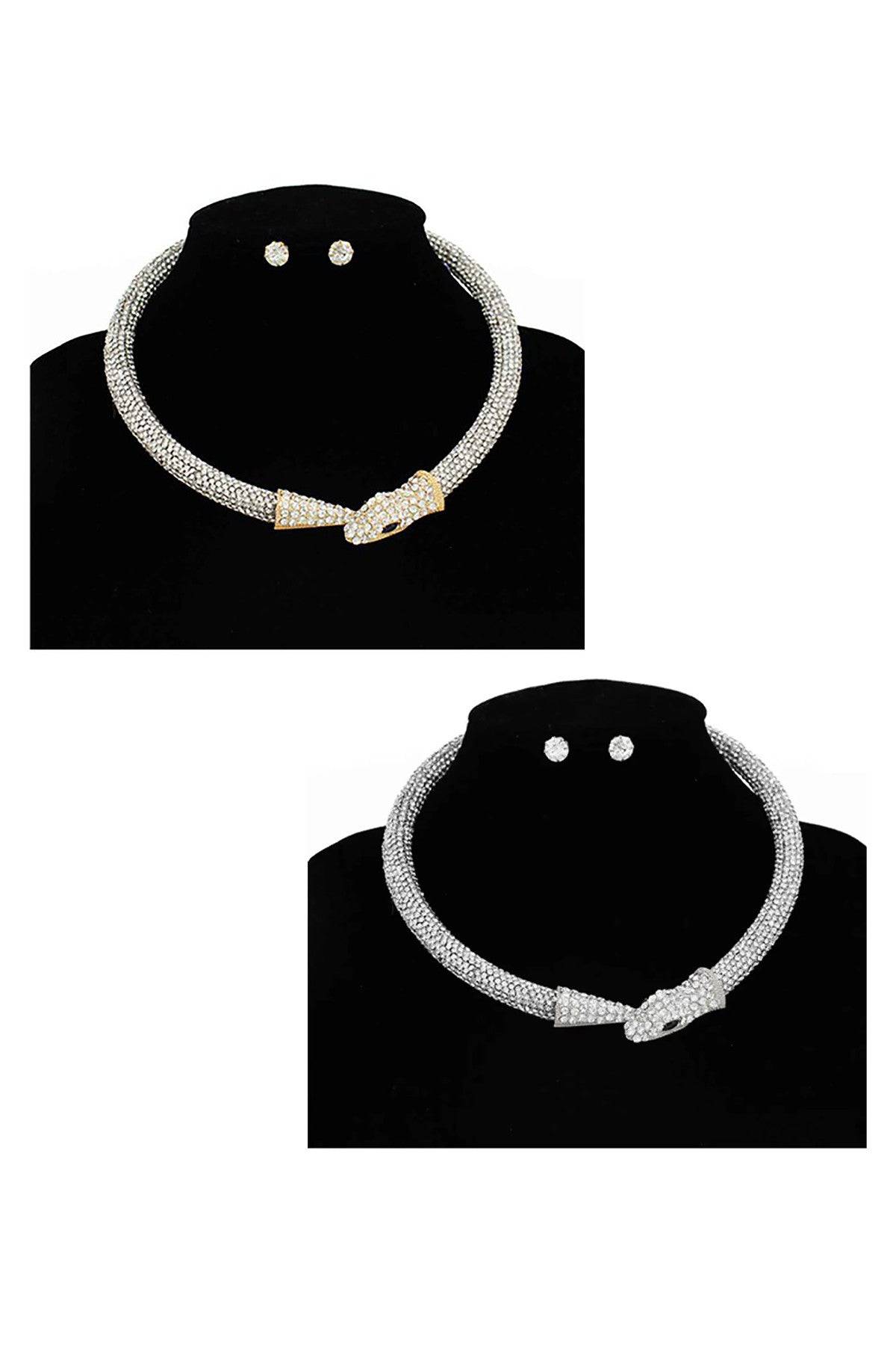 Sparkling Snake Wrap Necklace | Lead and Nickel Compliant