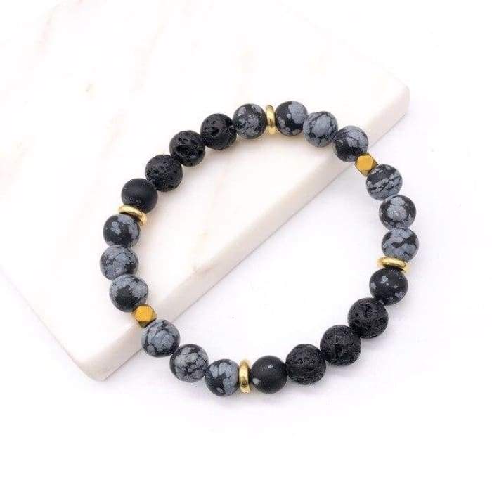 Jasper | Black Lava Stone | Essential Oil Bracelet - HartCentered