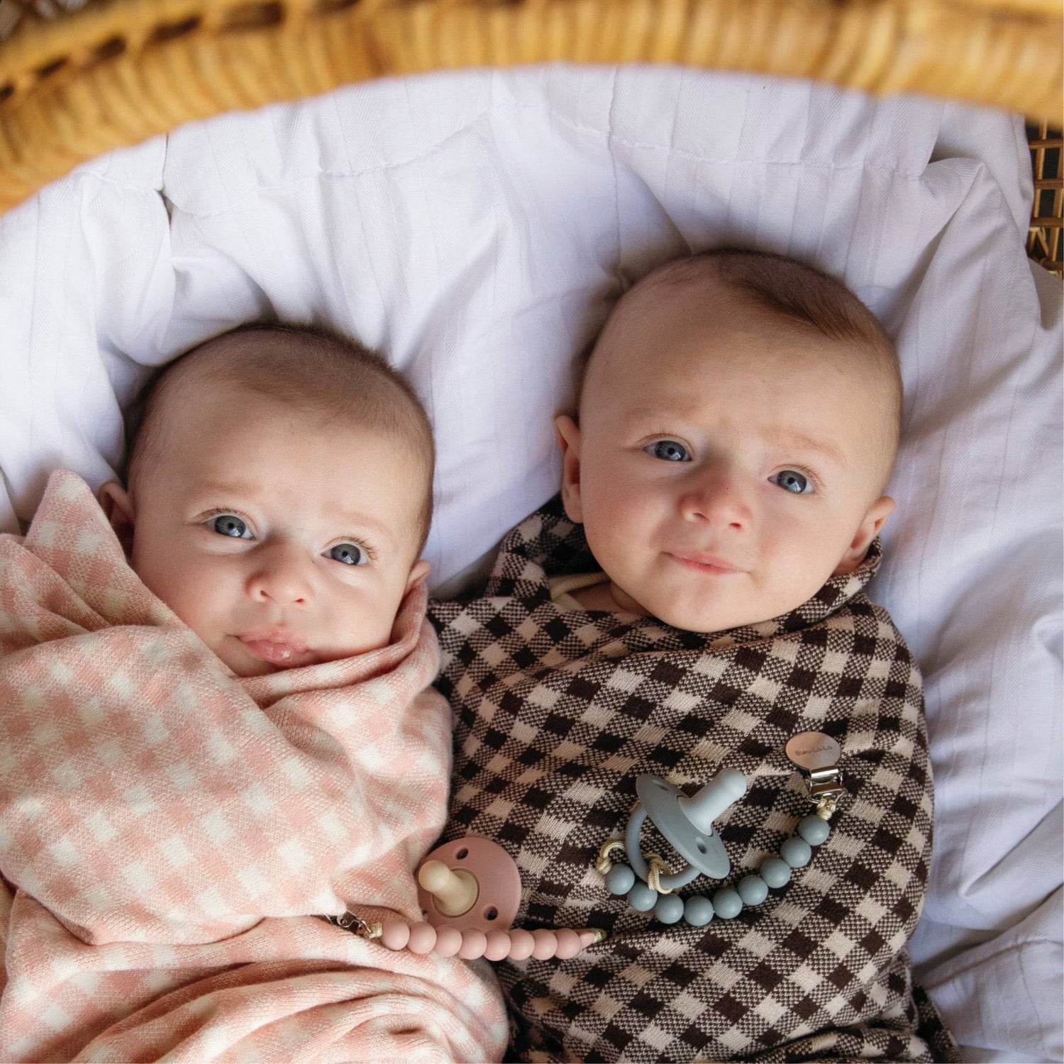 Checkered Knit Baby Blanket