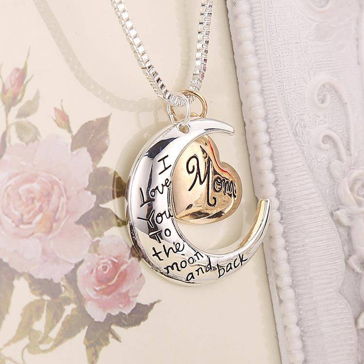 I Love You to the Moon and Back Mom Necklace