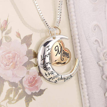 I Love You to the Moon and Back Mom Necklace