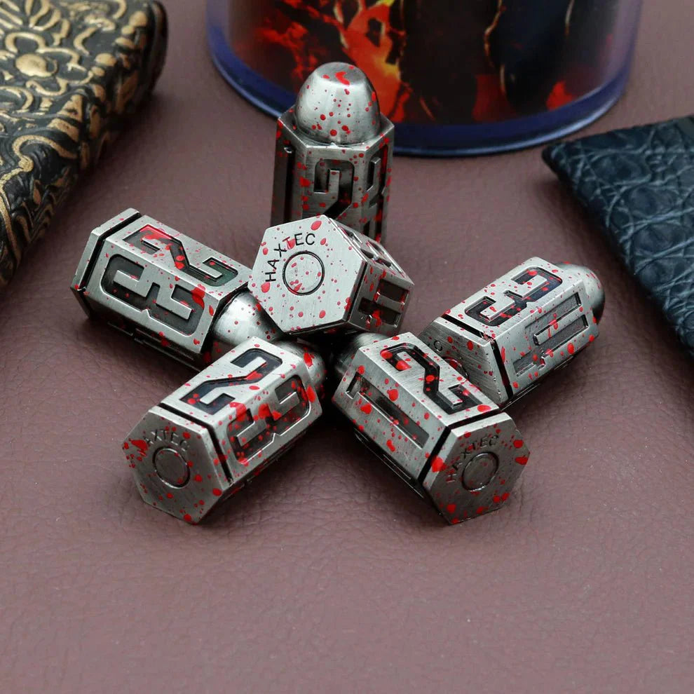 Bullet: Bloodstained Antique Iron Dice Set, 6-Pack-2