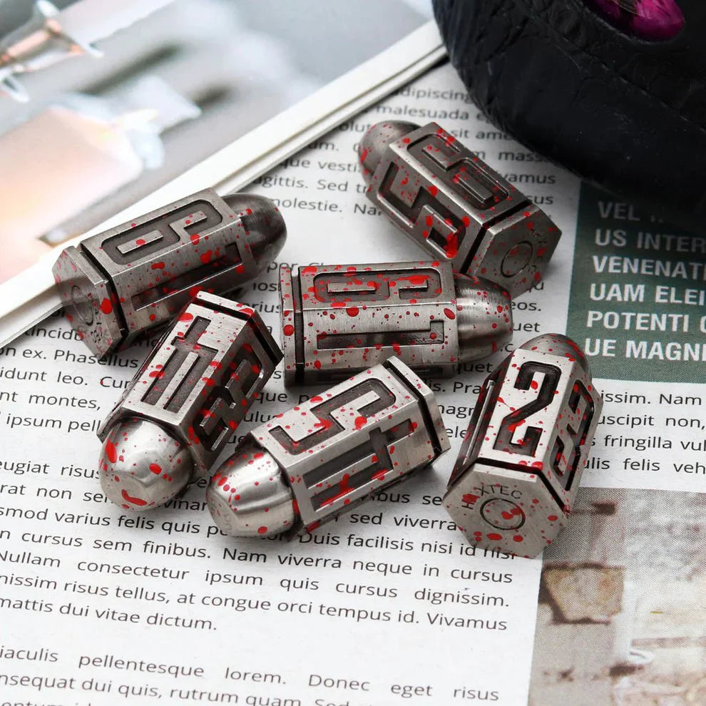 Bullet: Bloodstained Antique Iron Dice Set, 6-Pack-1