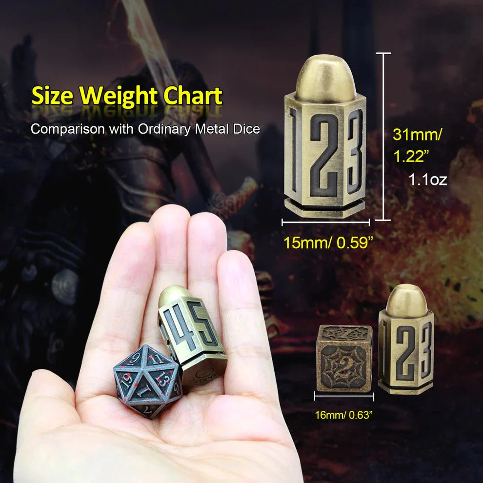 Bullet: Bronze Iron Dice Set, 6-Pack-2