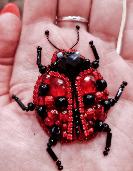 Beadwork Kit for Brooch Crystal Art &quot;Ladybug&quot;