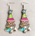 Fun Christmas Tree Wood Earrings-0