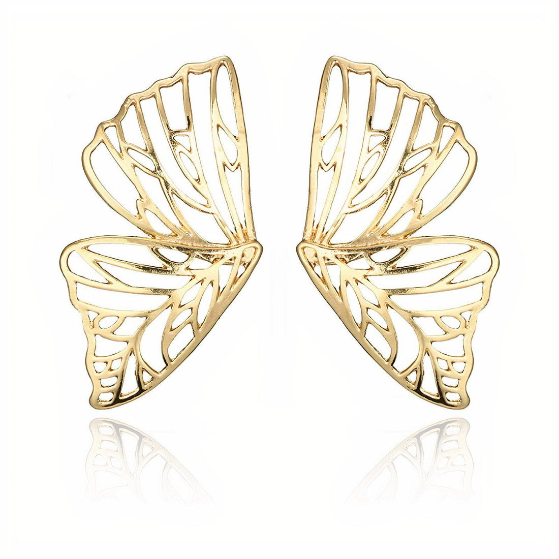 Gold Butterfly Earrings | Silver-Plated Zinc Casting