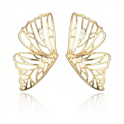 Gold Butterfly Earrings | Silver-Plated Zinc Casting