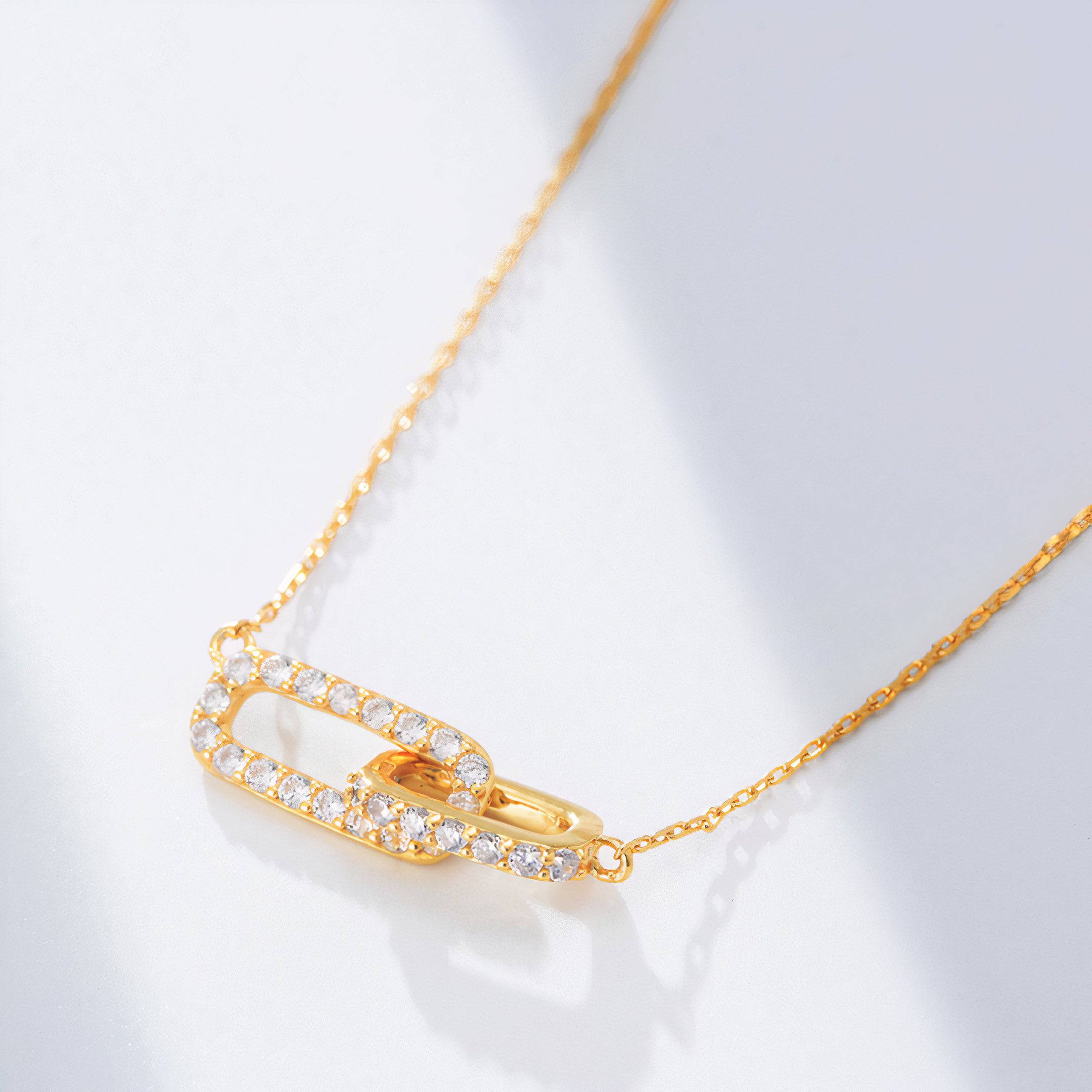 Leni Necklace | 18k Gold-Plated Sterling Silver &amp; CZ