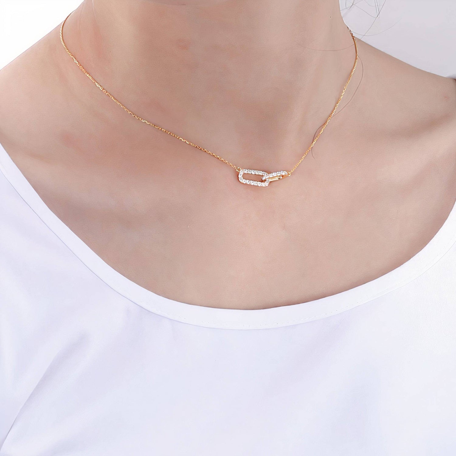 Leni Necklace | 18k Gold-Plated Sterling Silver &amp; CZ