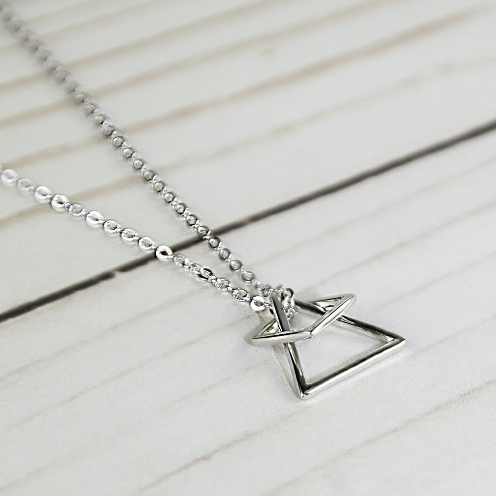 Sterling Silver Geo Game Necklace-2