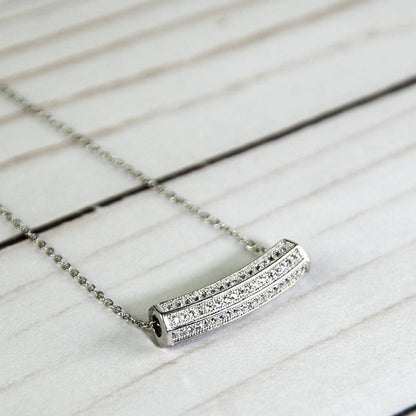 Bold Necklace | Stainless Steel &amp; CZ