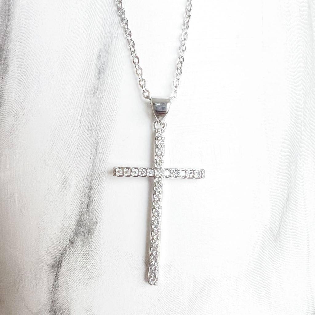 Cross Necklace | Stainless Steel &amp; CZ