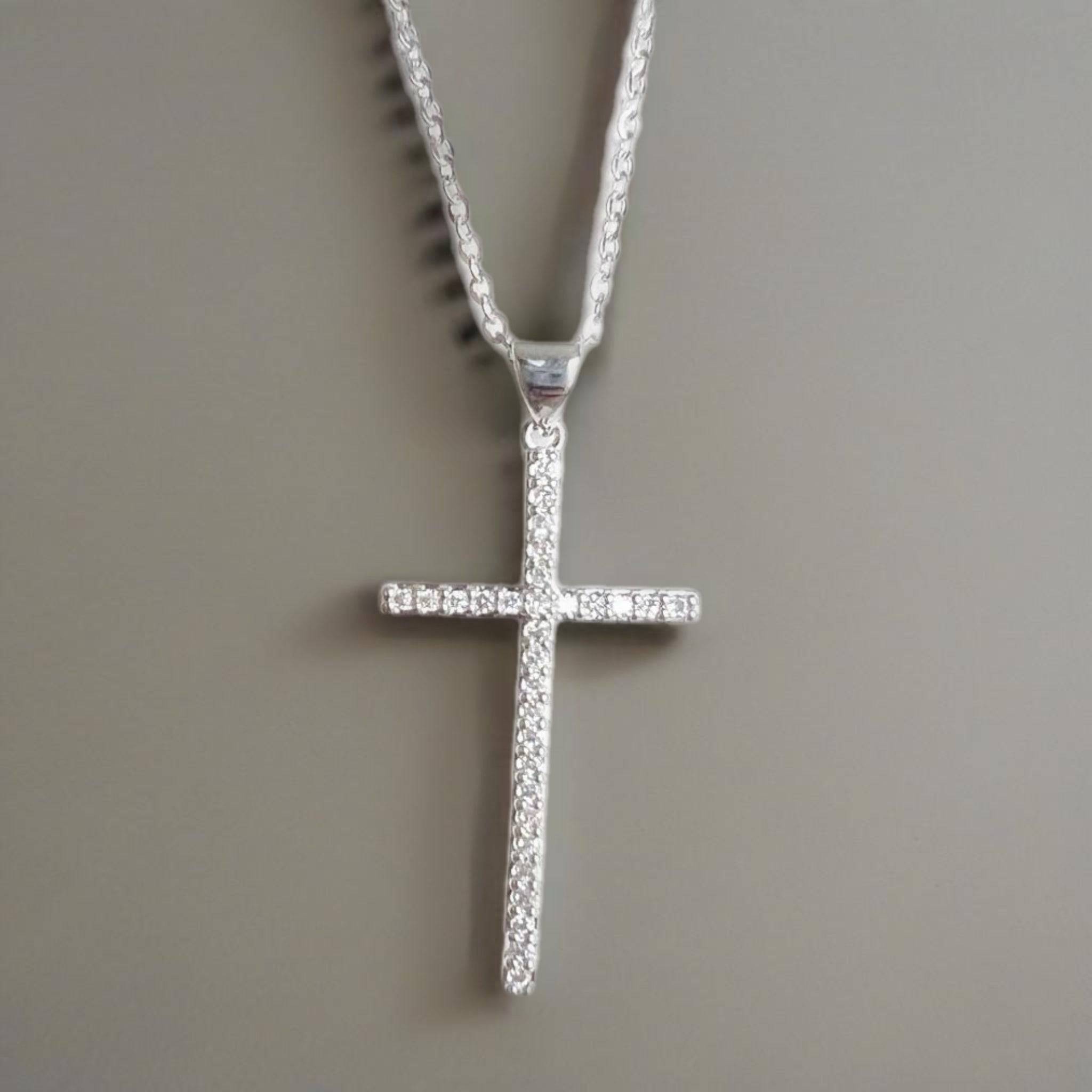 Cross Necklace | Stainless Steel &amp; CZ