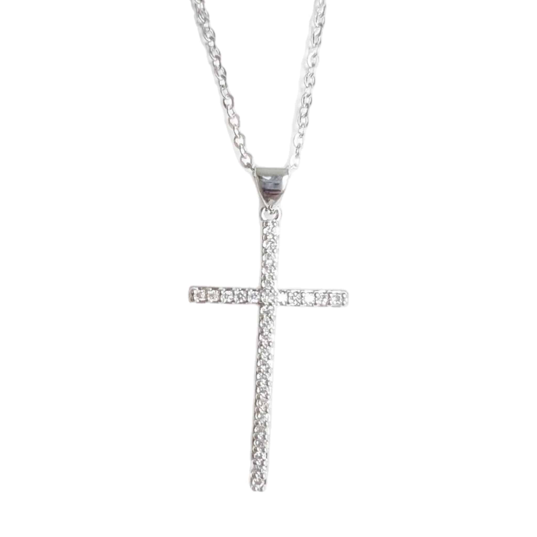 Cross Necklace | Stainless Steel &amp; CZ