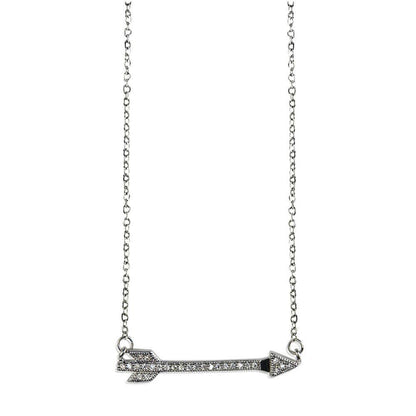 Fearless Arrow Necklace | Stainless Steel &amp; CZ