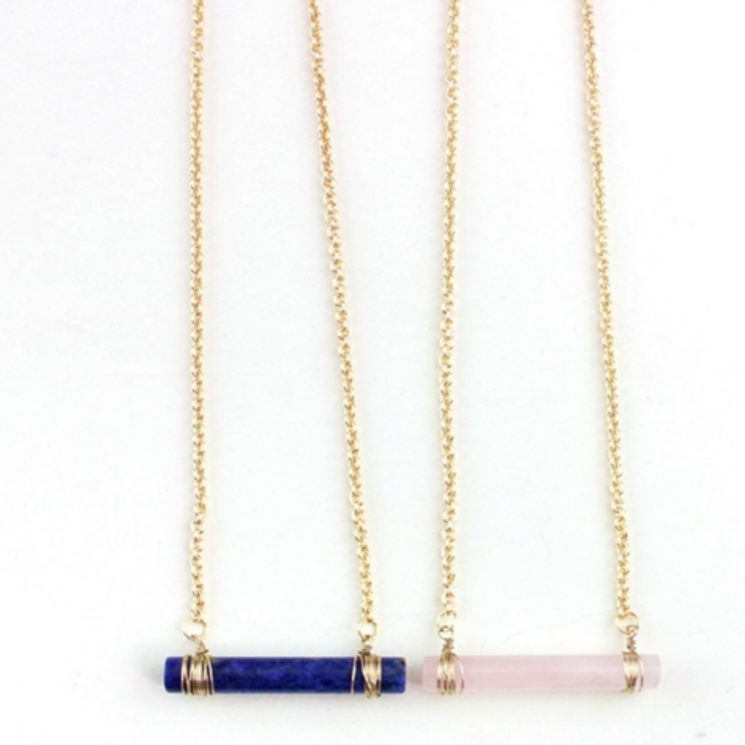 Quartz Cylinder Necklace-1