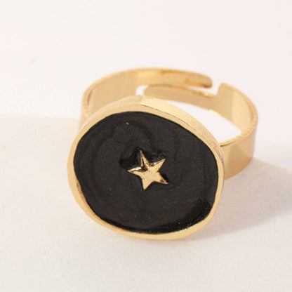 Astral Ring Blue | 14k Gold-plated Copper | Adjustable