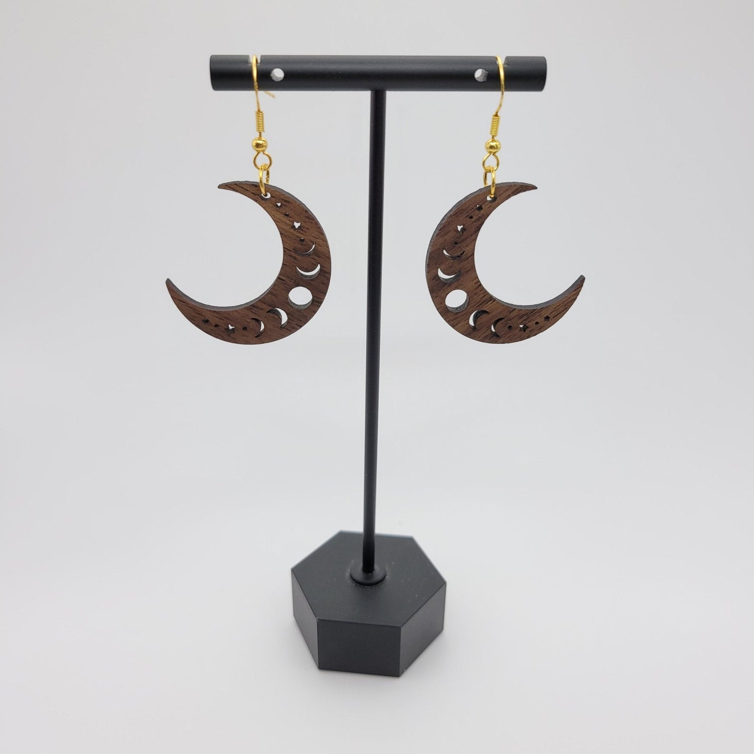 Crescent Moon Phases Dangle Earrings - 4 Arrows Creations