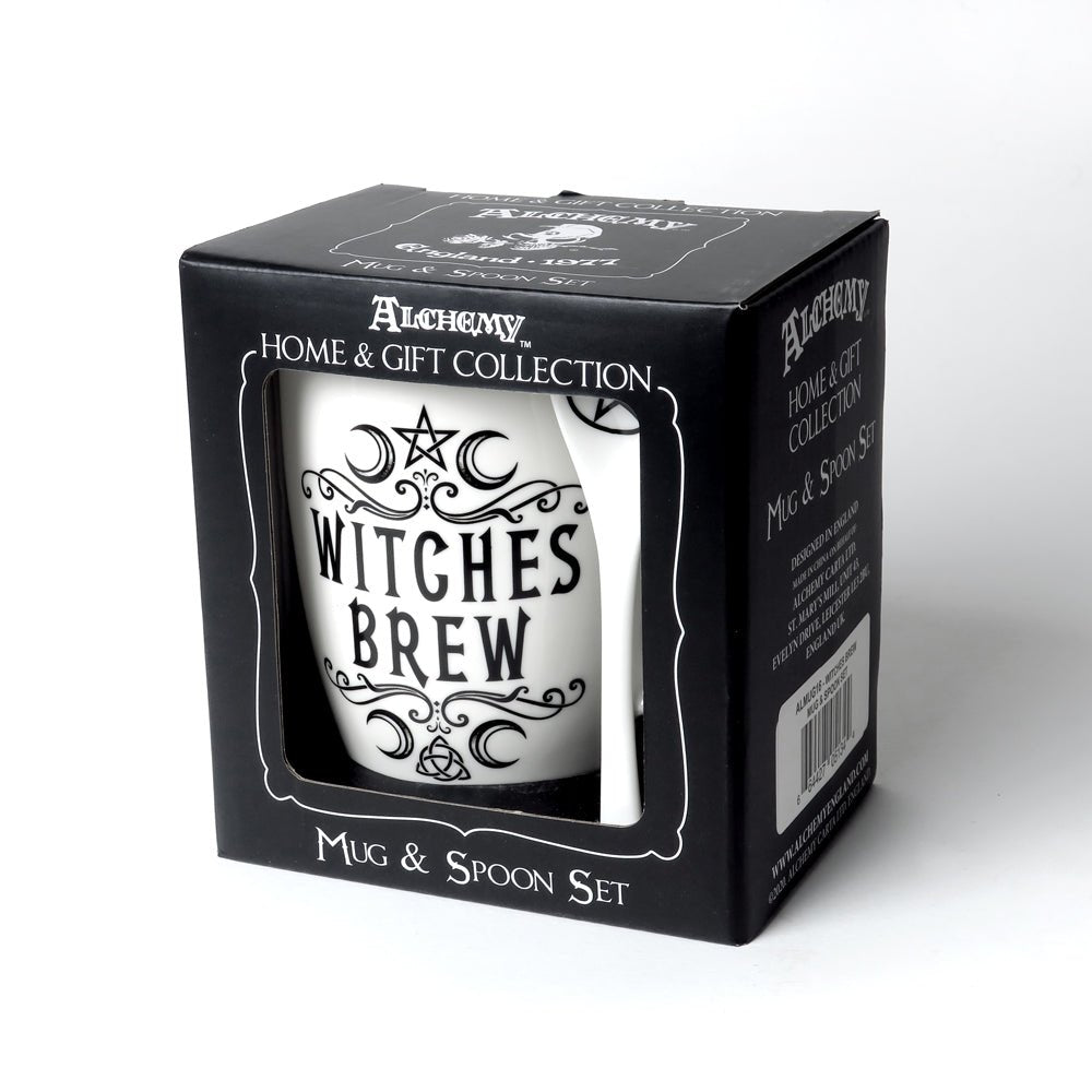 Crescent Witches Brew Mug Tea Cup and Spoon - HartCentered