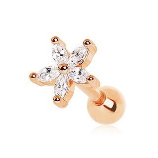 Rose Gold Dainty Flower Cartilage Earring-0