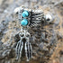 Turquoise & Feather Cartilage Cuff Earring-0