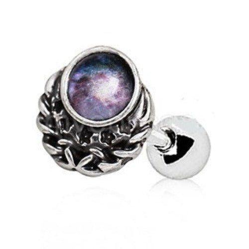 316L Stainless Steel Galaxy Charm Cartilage Earring-0