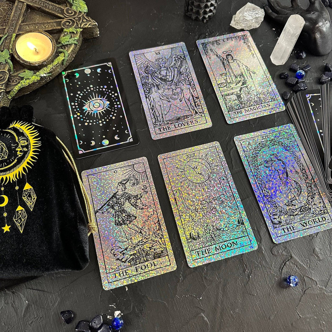 The Rider Waite | Holographic Crystal Foil | Tarot Deck Set