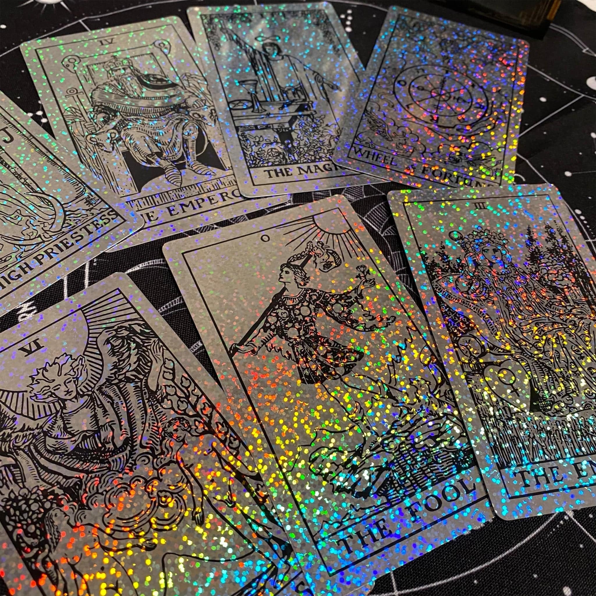 The Rider Waite | Holographic Crystal Foil | Tarot Deck Set