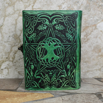 &quot;Earth Pentacle&quot; Leather Journal-3