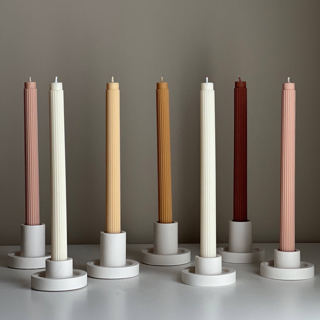 Bulk Ribbed Taper Candles