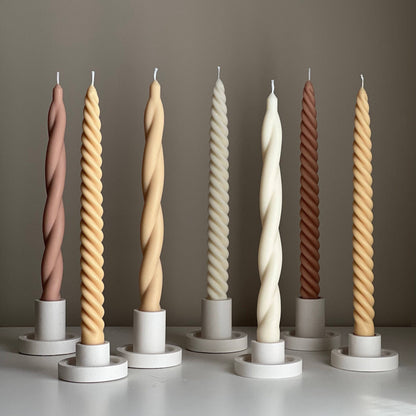 Bulk Tall Twisted Taper Candles