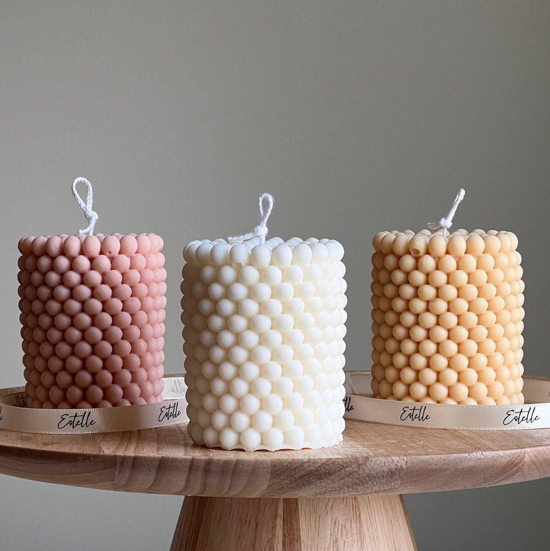 Bubble Pillar Candle