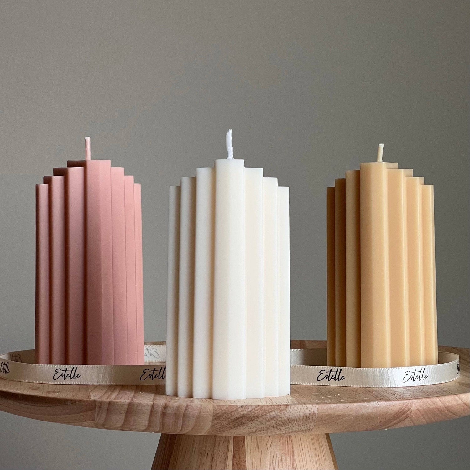 Geometric Pillar Candle