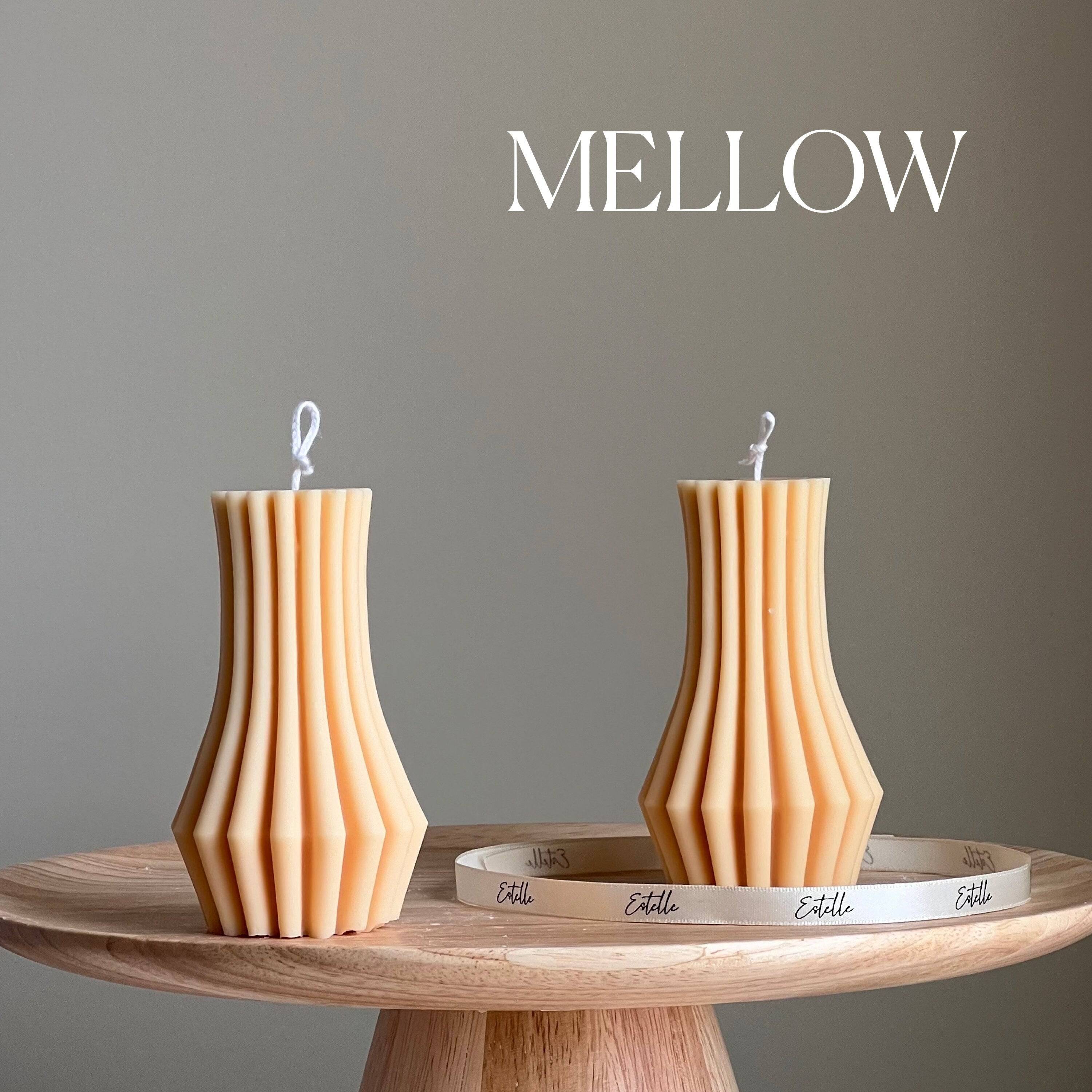 Ribbed Pillar Candle