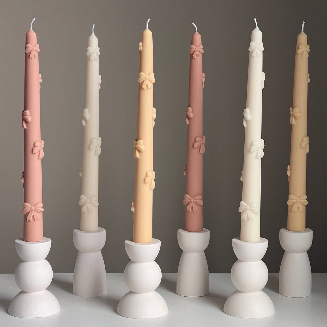 Ribbon Taper Candle