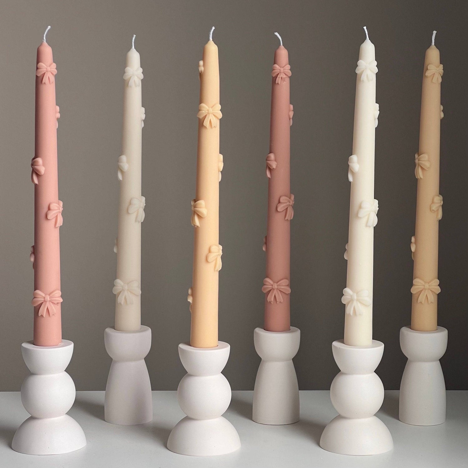 Ribbon Taper Candle