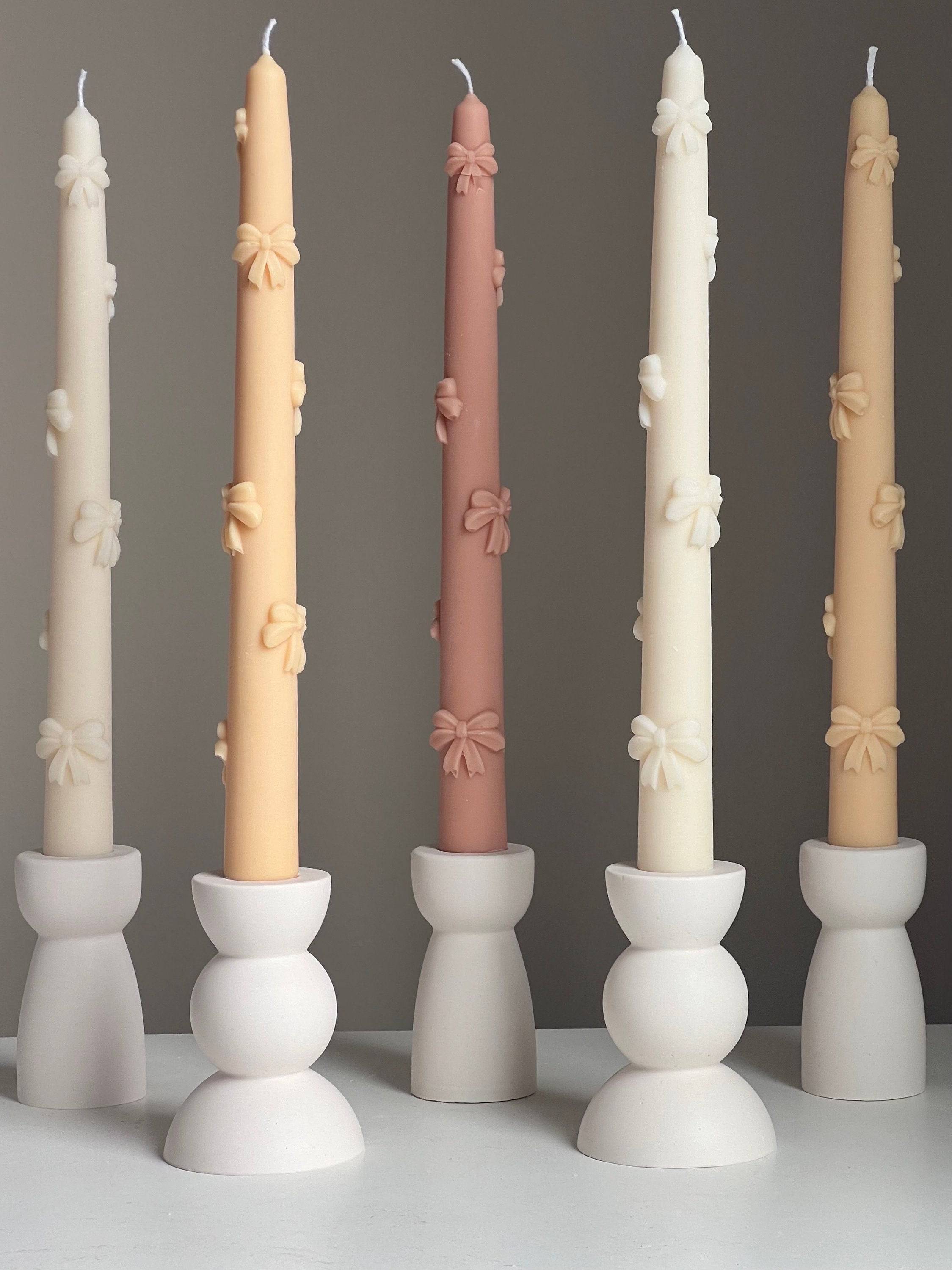 Ribbon Taper Candle