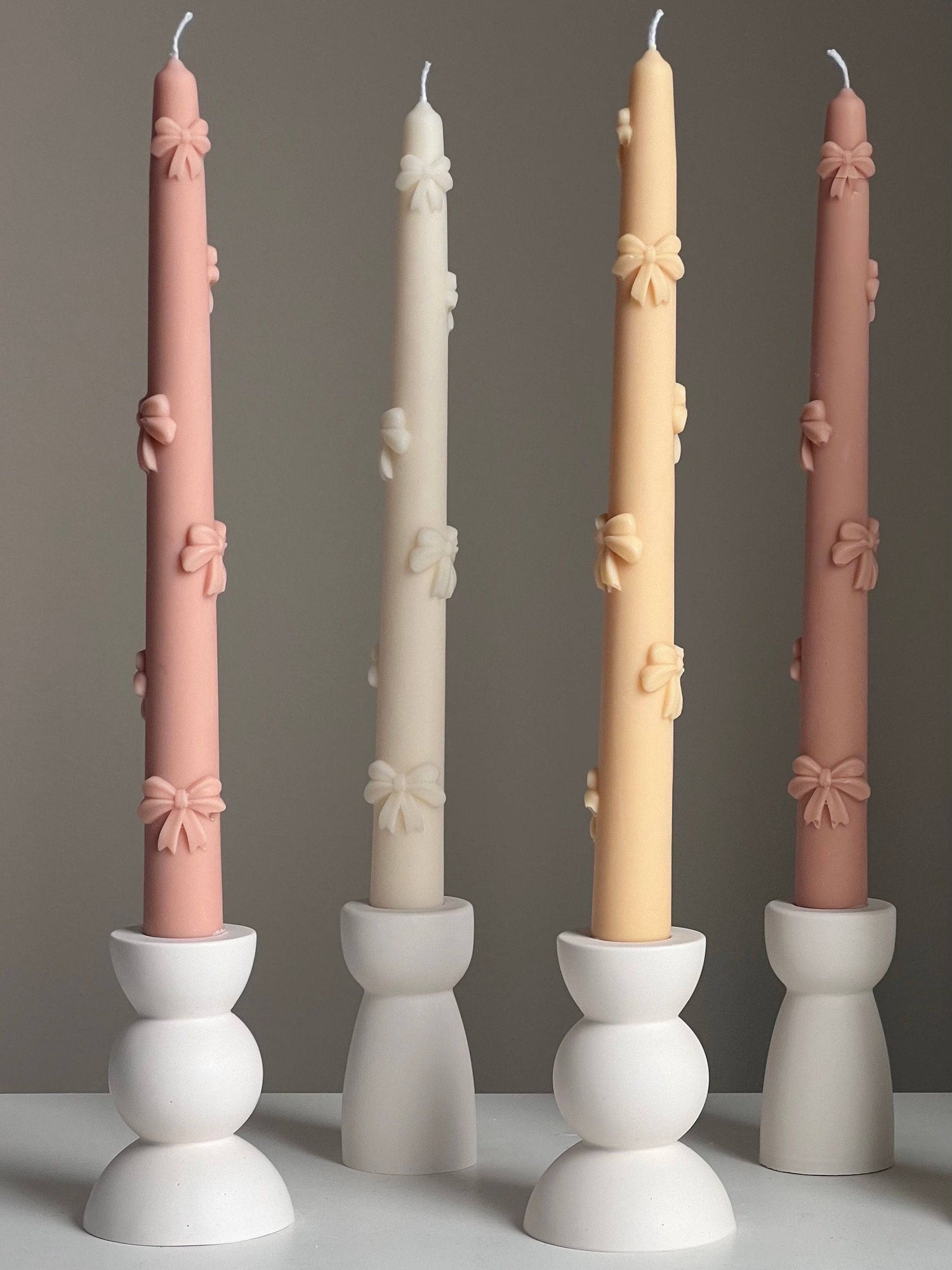 Ribbon Taper Candle