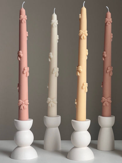 Ribbon Taper Candle