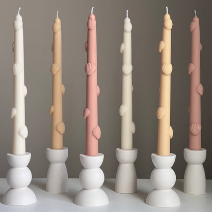 Shell Taper Candle