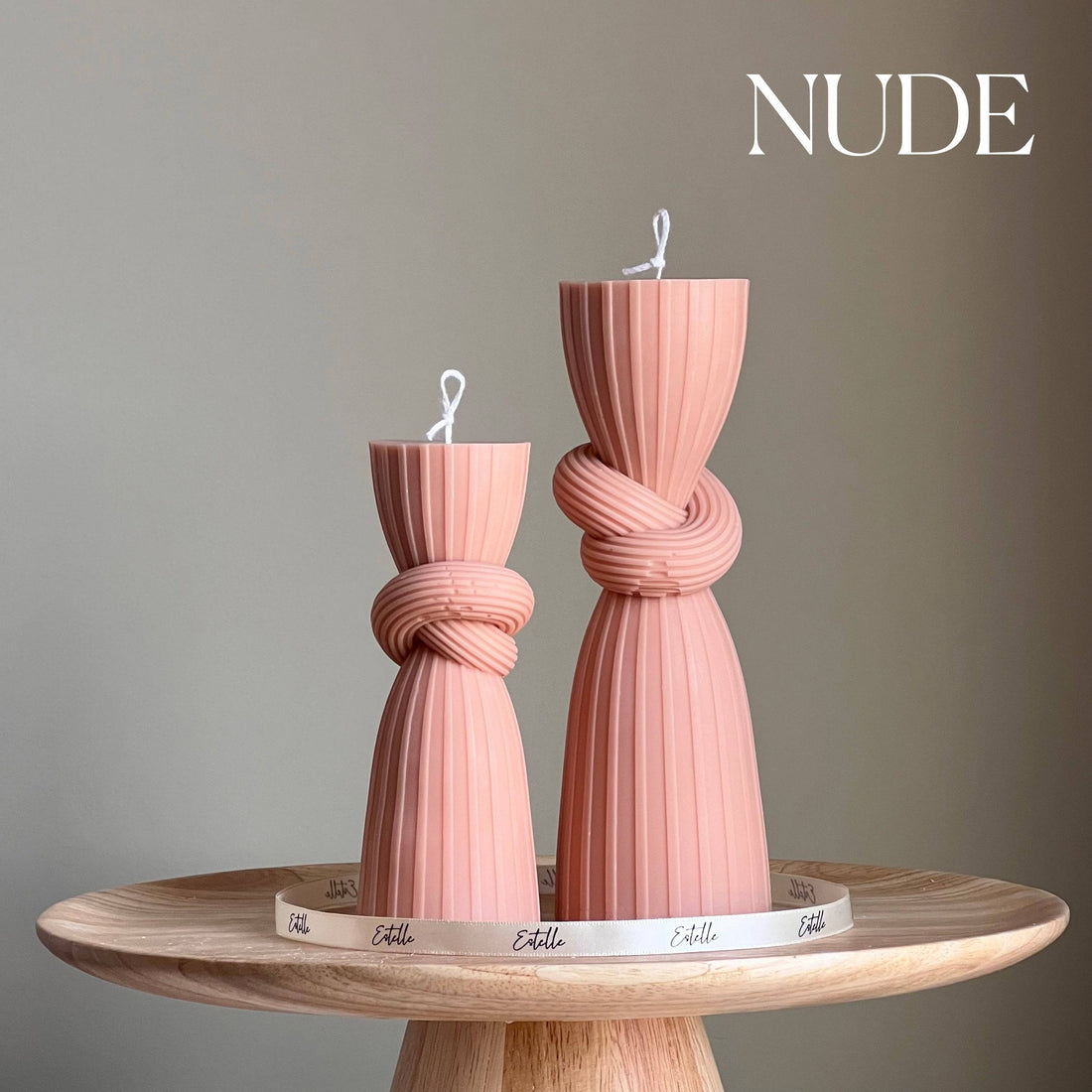 Knot Tall Pillar Candle Set