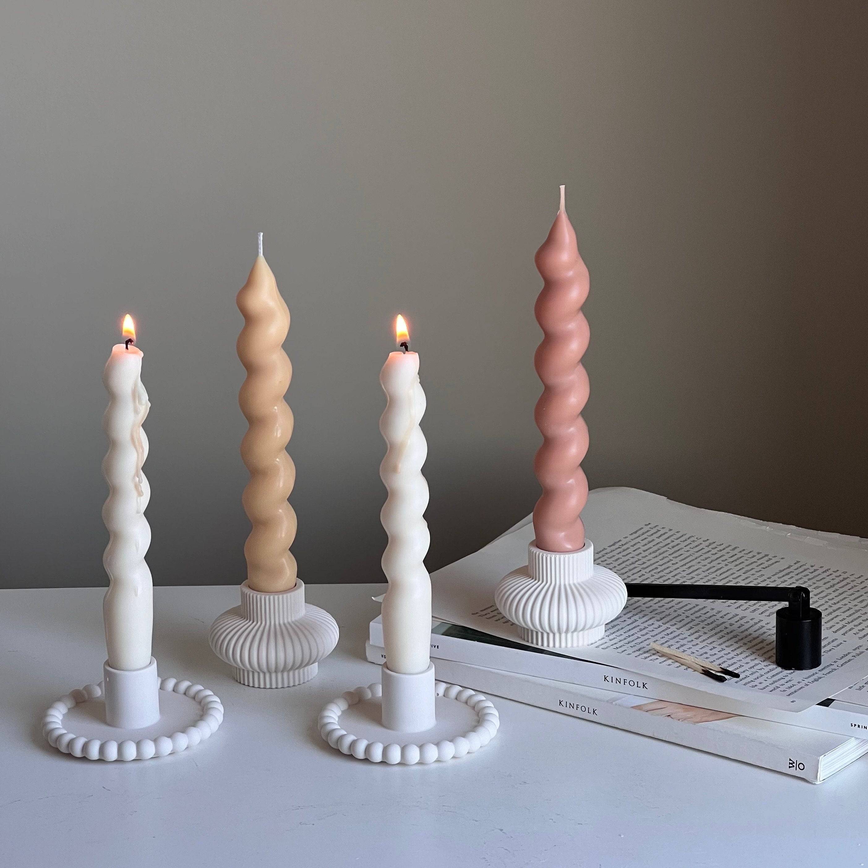 Thick Twisted Taper Candle