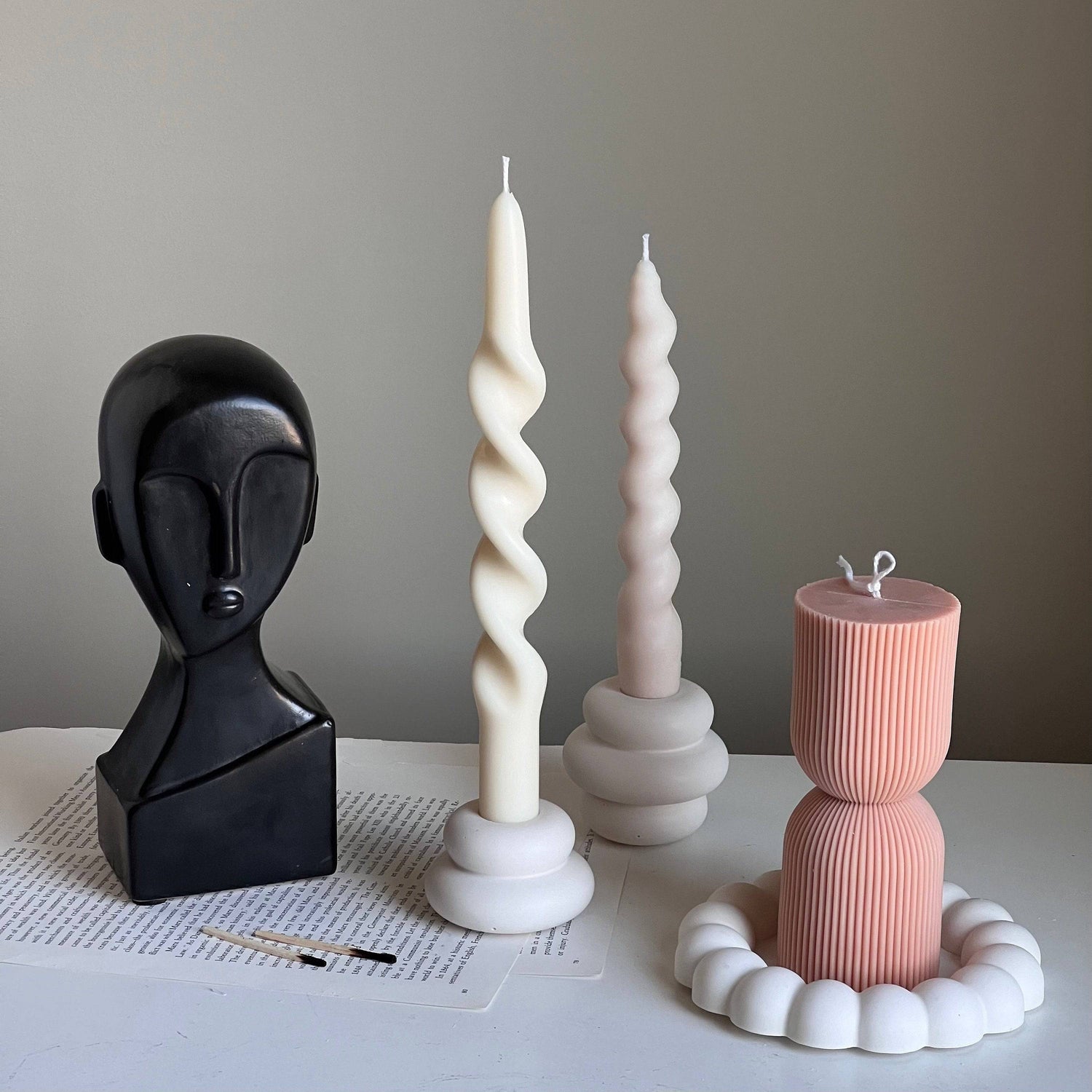 Twisted Tall Taper Candle