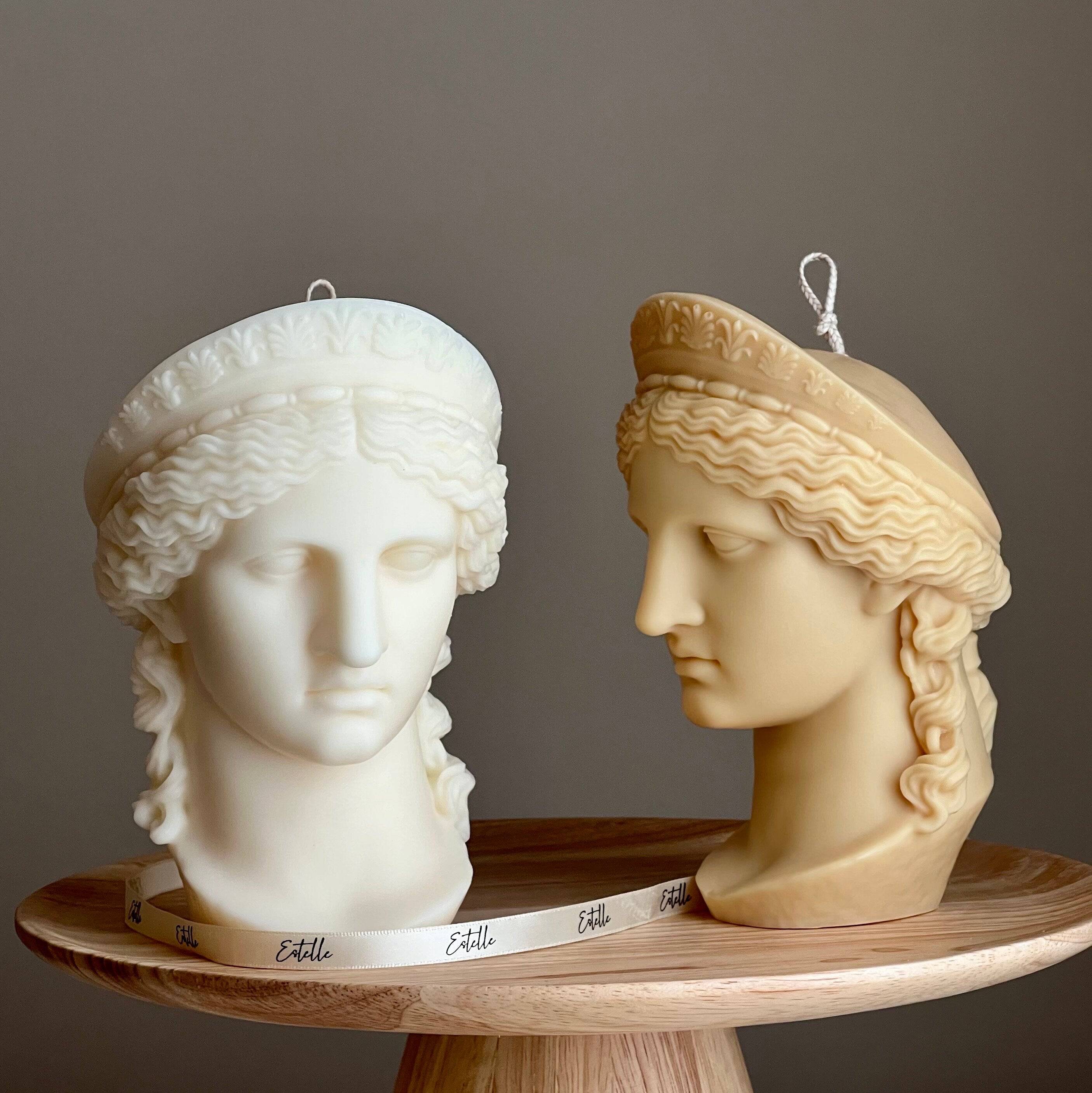 Huge Hera Goddess Bust Candle