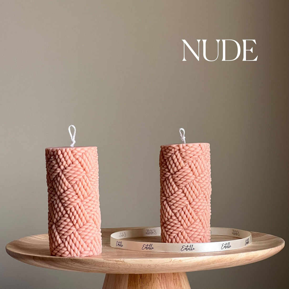 Knitted Pillar Candle