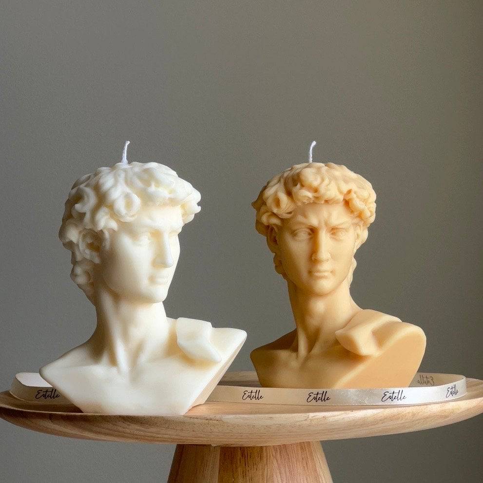 Michelangelo’s David Head Candle