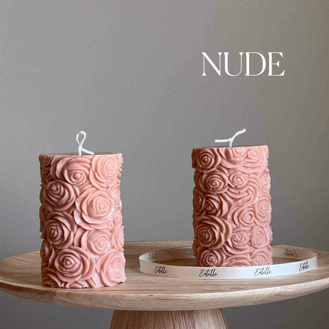 Rose Pillar Candle