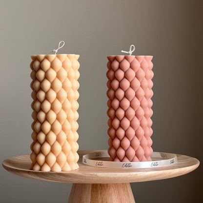 Tall Bubble Pillar Candle